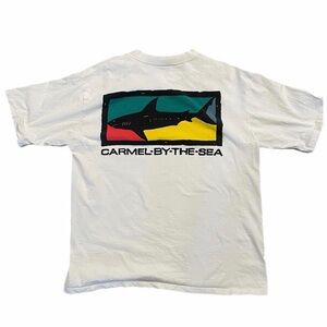 Crazy Shirts Hawaii Vintage 90s Carmel
By The Sea graphic tee size L Shark surf